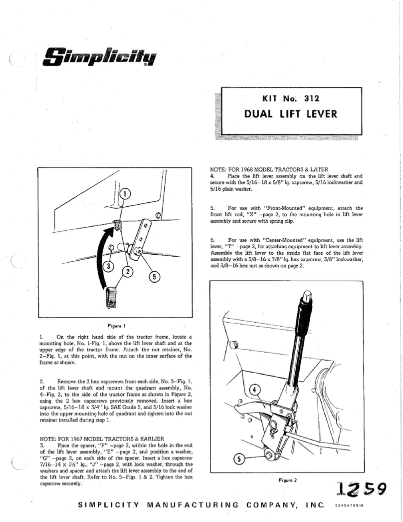 Simplicity 312 Instructions and parts manual