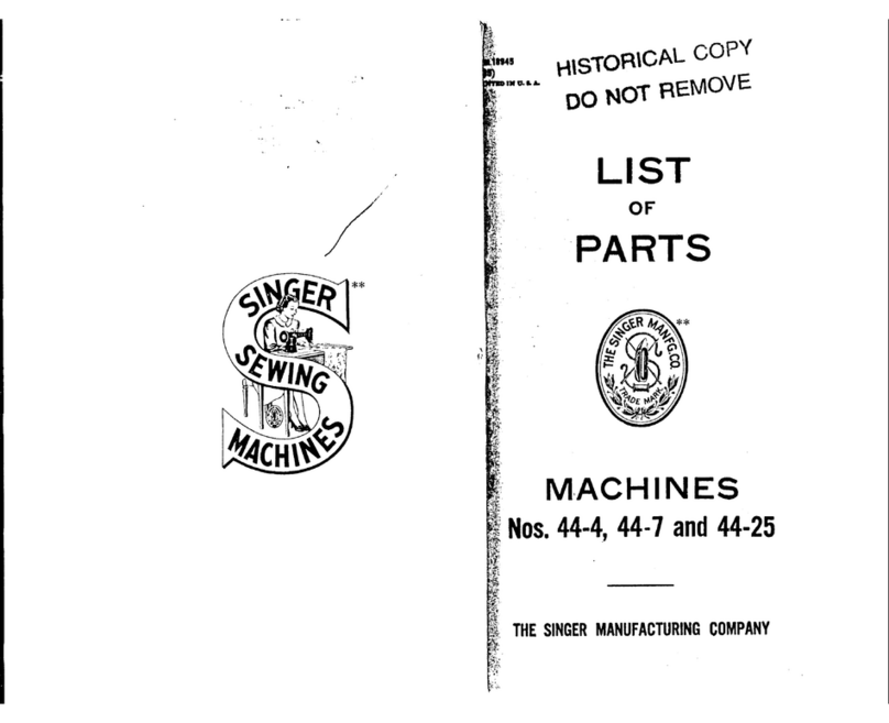 Singer 25 User manual Singer 25 User manual