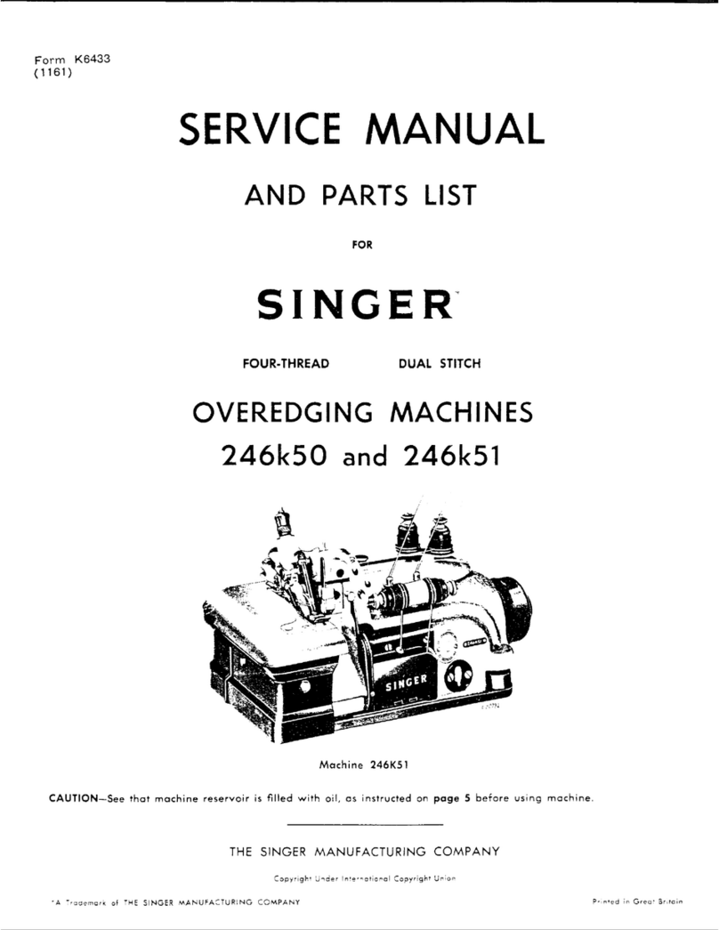 Singer 246K50 Service manual & parts list