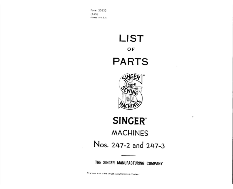 Singer 247-3 parts list