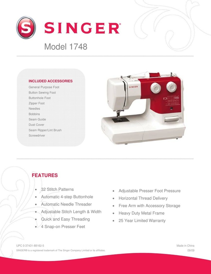 Singer 1748 Owner's manual Singer 1748 Owner's manual