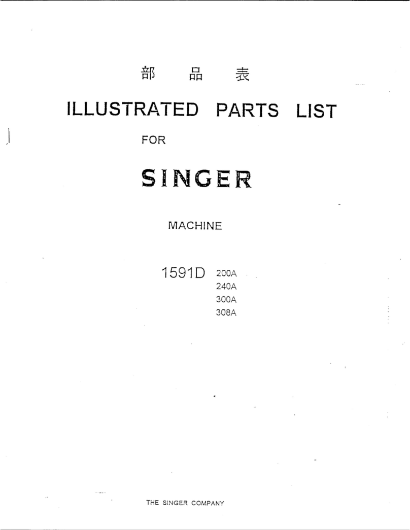 Singer 1591D200A Illustrated parts list