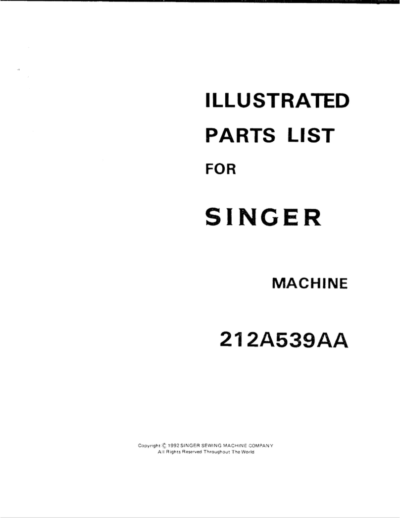 Singer 212A539AA Illustrated parts list