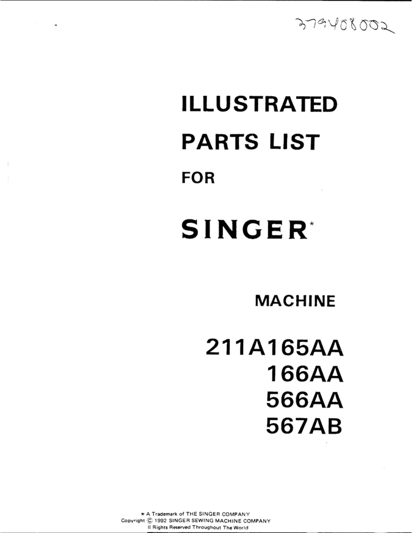 Singer 211A165AA Illustrated parts list Singer 211A165AA Illustrated parts list