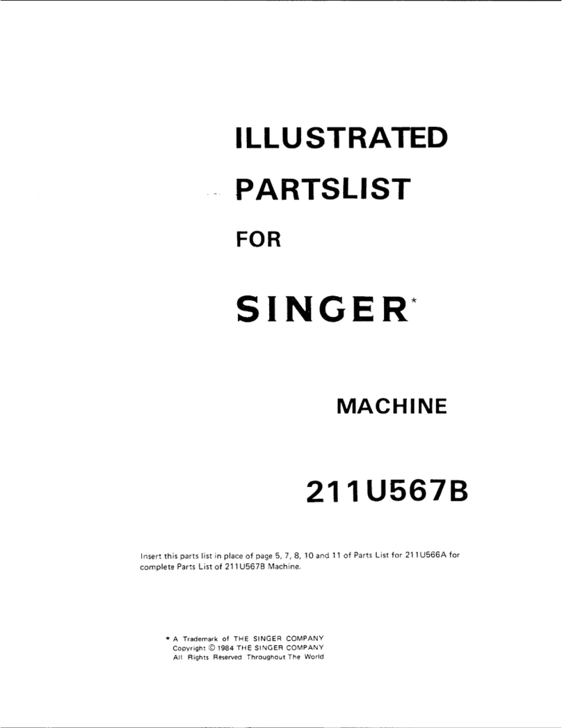 Singer 211U567B Illustrated parts list