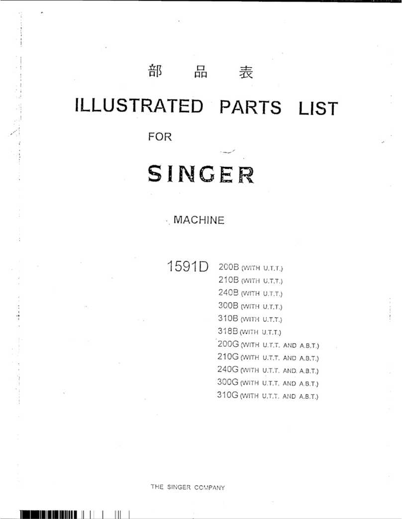Singer 200B Illustrated parts list