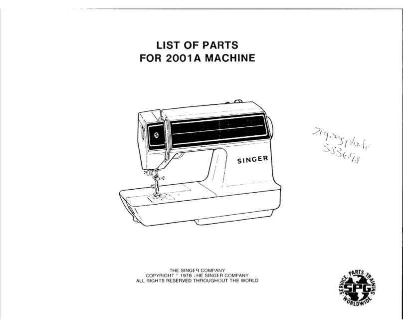 Singer 2001A parts list