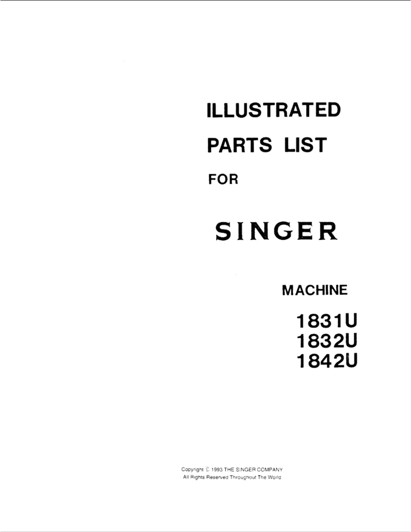 Singer 1831U Illustrated parts list