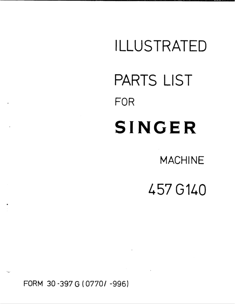 Singer 457G140 Illustrated parts list