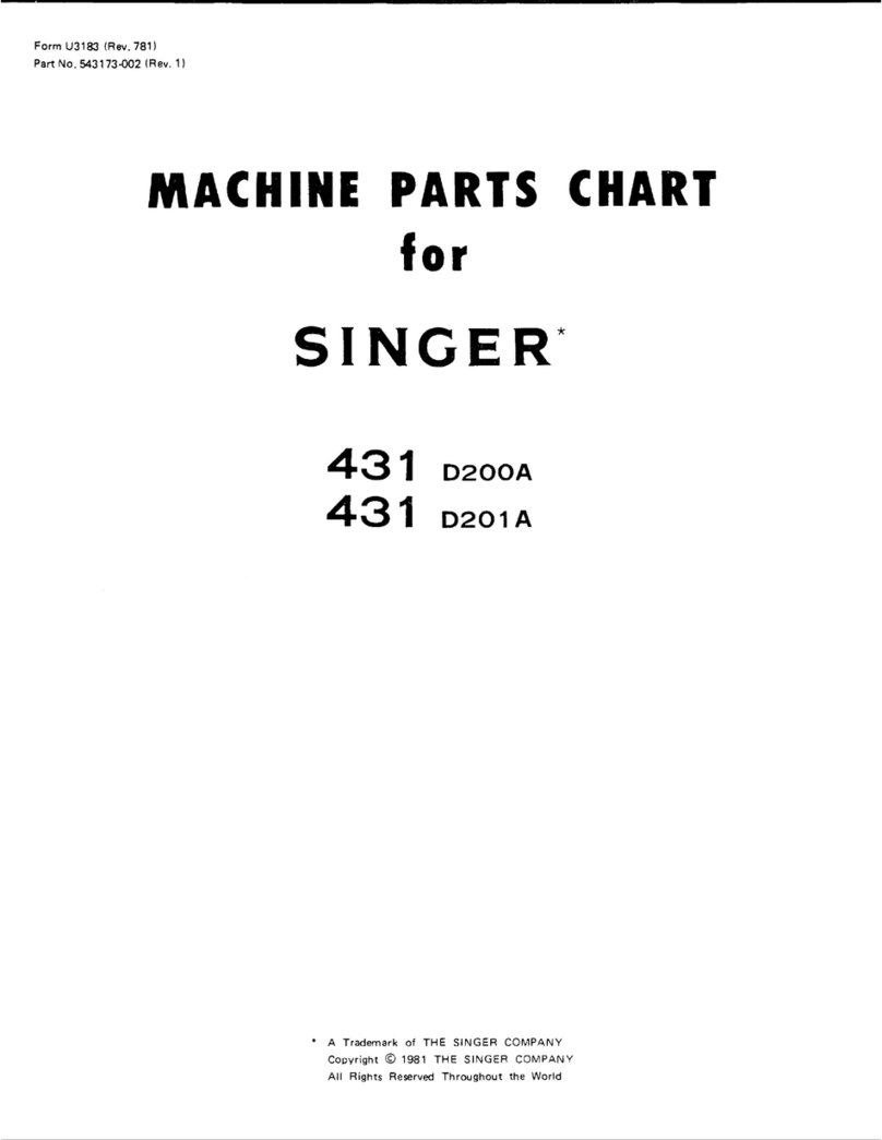 Singer 431D 200A parts list