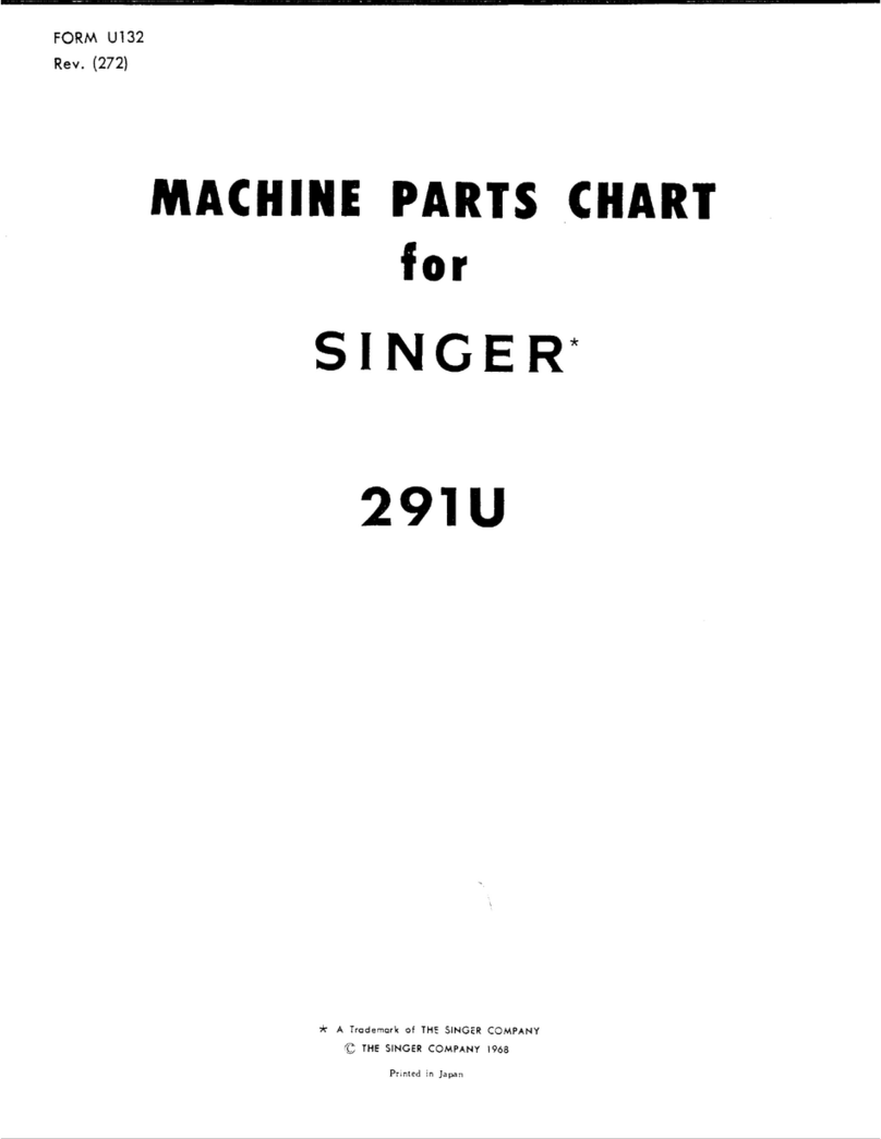 Singer 291U parts list