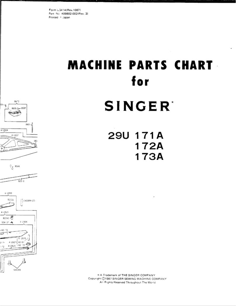 Singer 29U 171A parts list