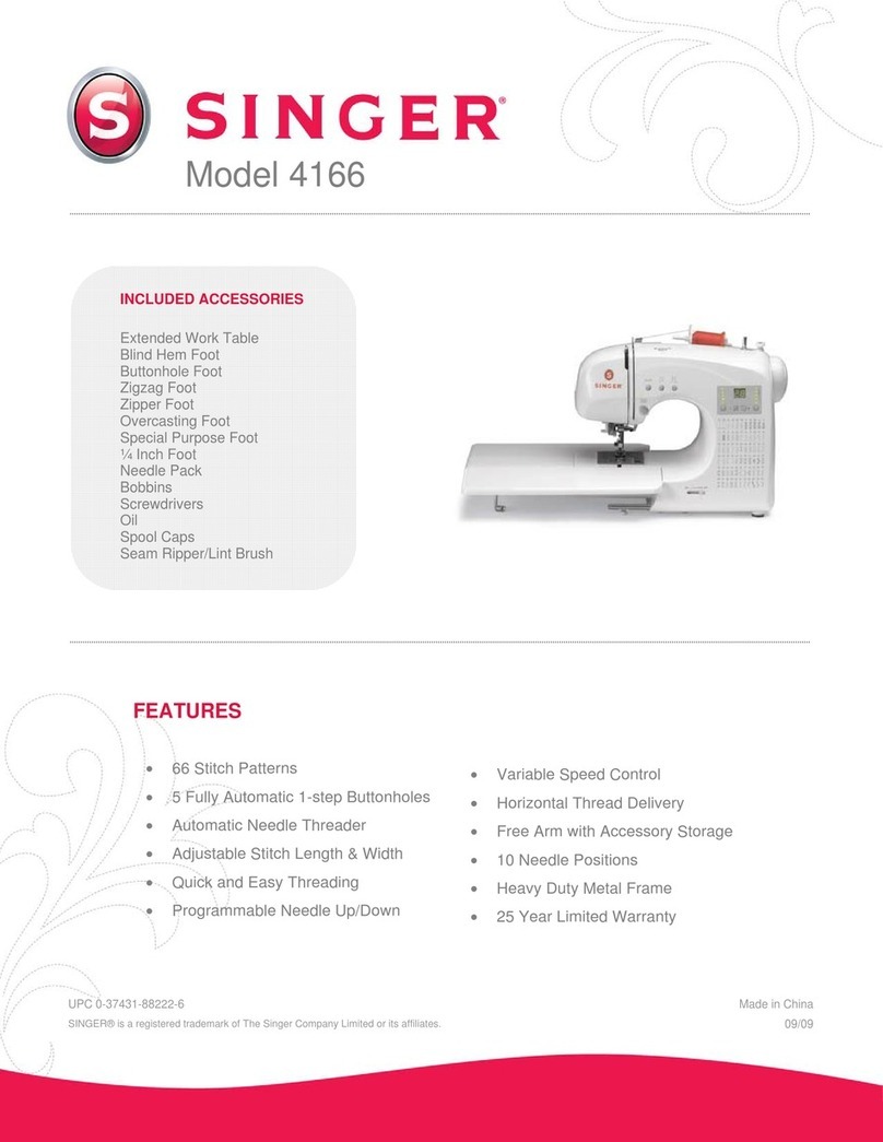 Singer 4166 User manual Singer 4166 User manual
