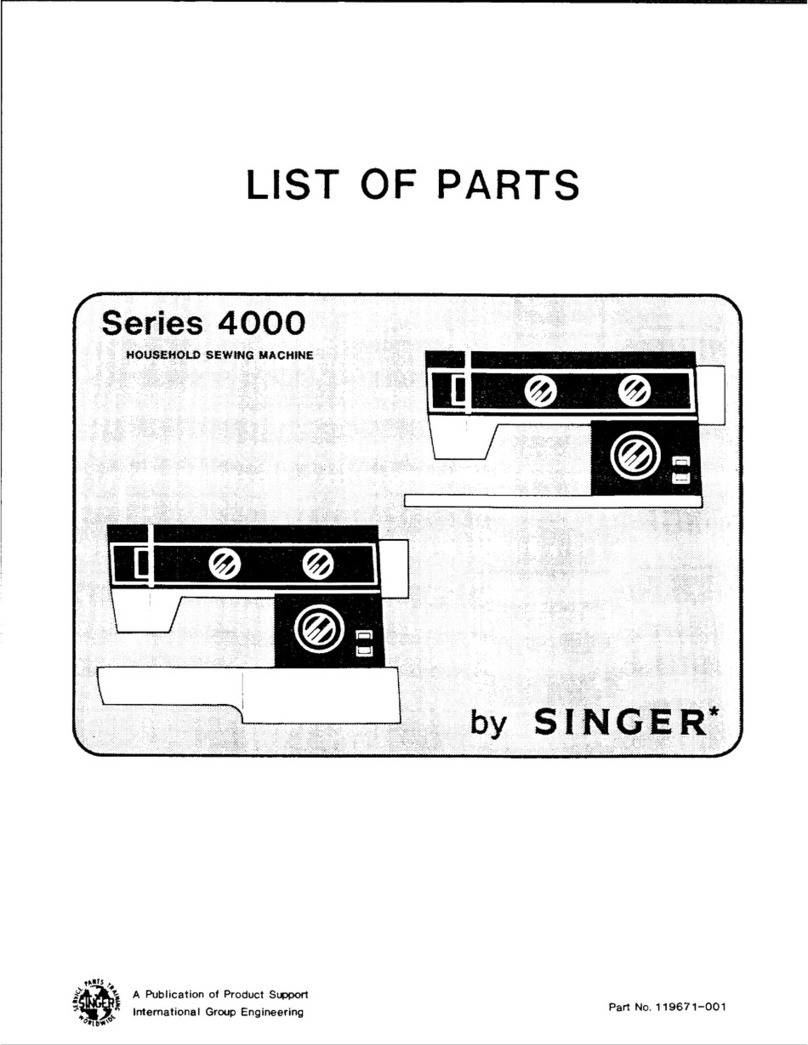 Singer 4000 Series parts list