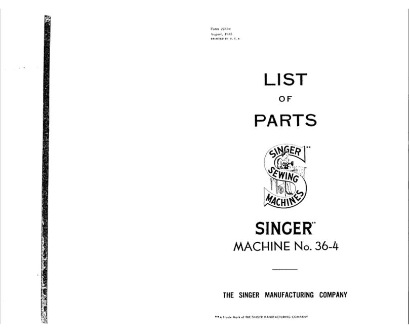 Singer 36-4 List of parts