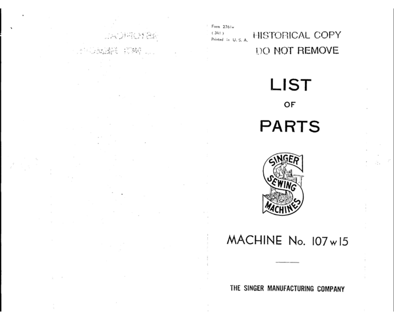 Singer 107W15 parts list
