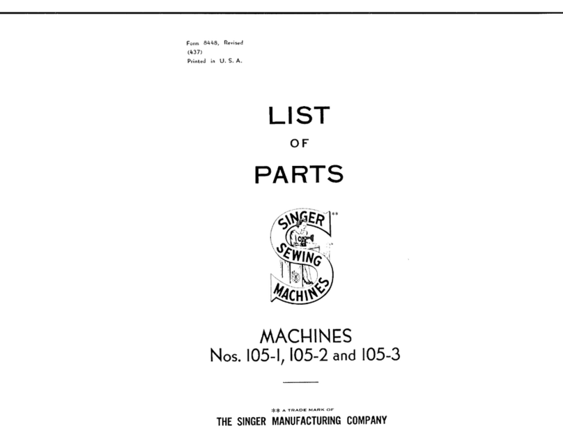 Singer 105-1 parts list