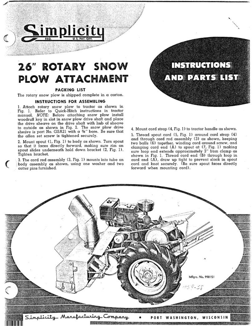 Simplicity 990151 Instructions and parts list