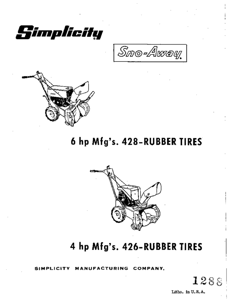 Simplicity Snow-Away 426 owner's manual