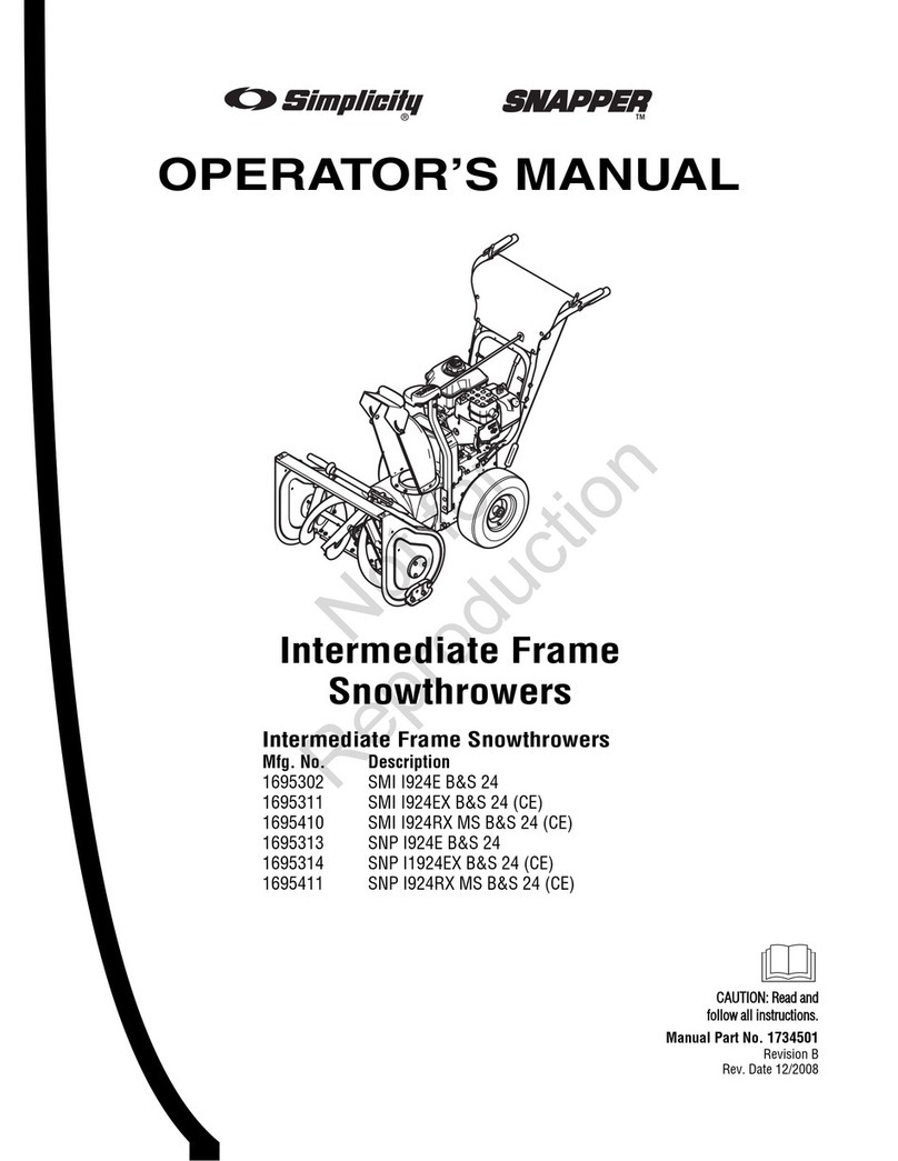 Simplicity SMI I924E Operator's manual