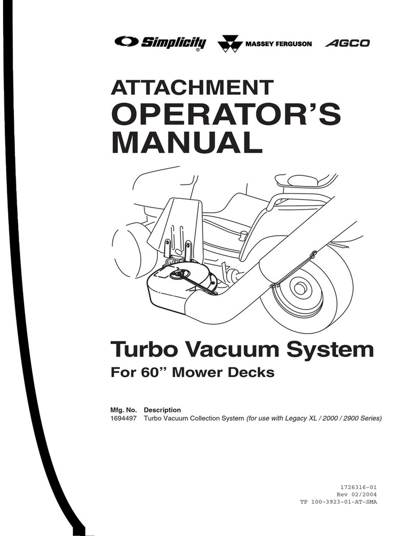 Simplicity Turbo Vacuum Collection System User manual Simplicity Turbo Vacuum Collection System User manual