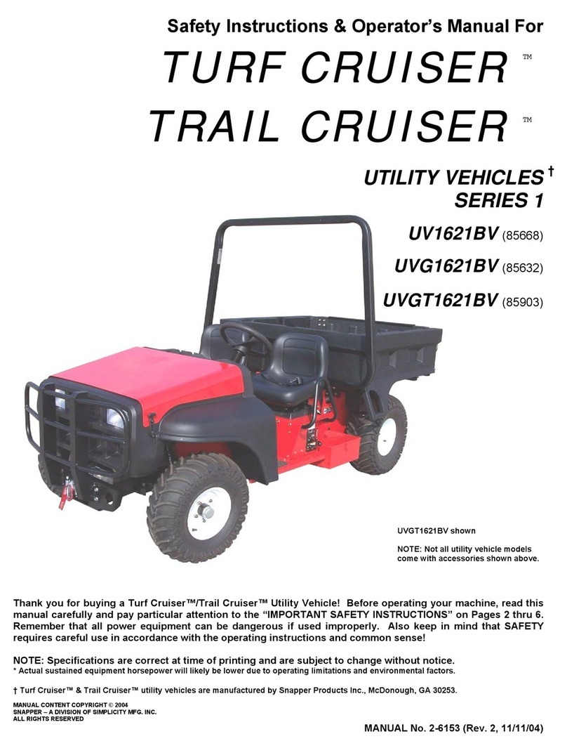 Simplicity UV1621BV Safety instructions & operator's manual Simplicity UV1621BV Safety instructions & operator's manual