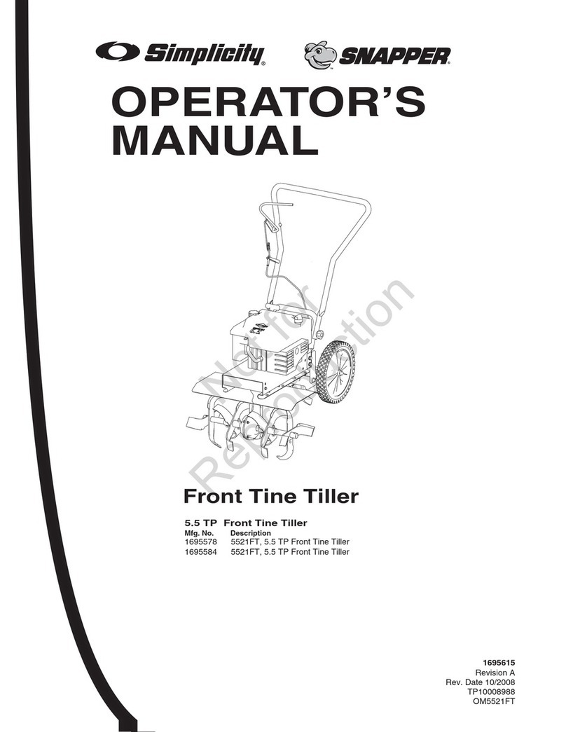 Simplicity Snapper 5521FT Operator's manual