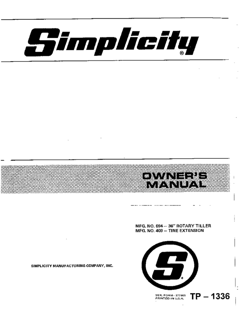 Simplicity TP-1336 owner's manual