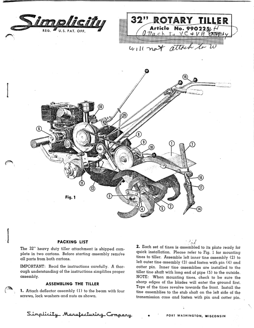 Simplicity 990225 Operator's manual