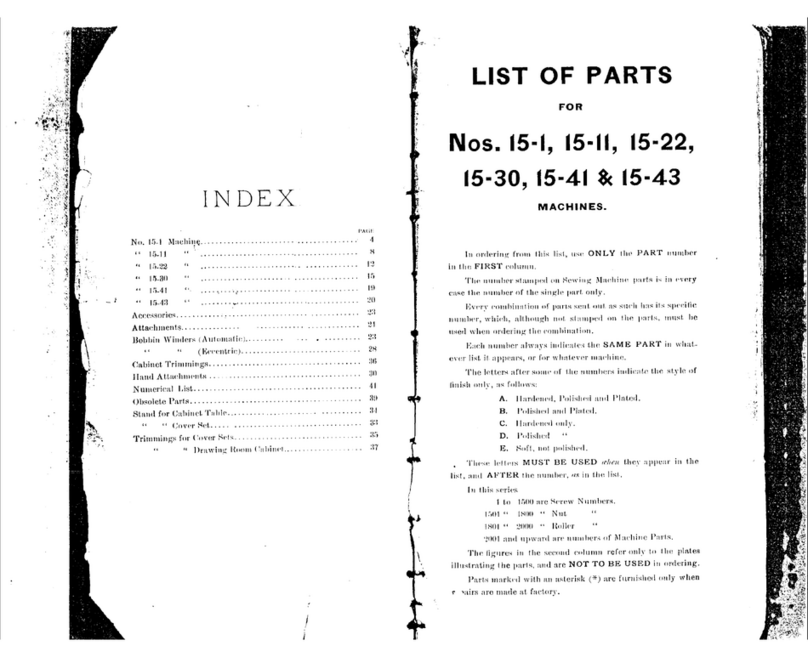 Singer 15-1 parts list