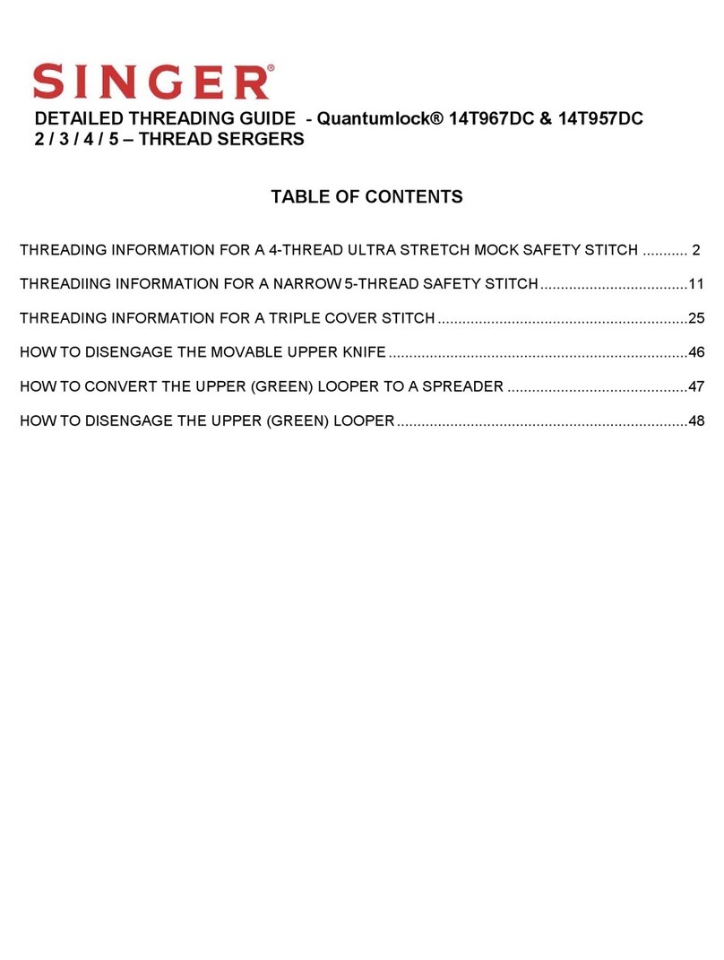 Singer Quantumlock 14T957DC Detailed threading guide
