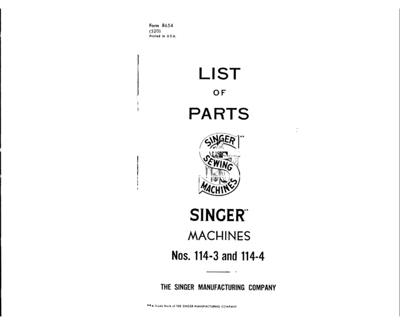 Singer 114-3 parts list