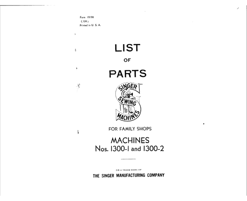 Singer 1300-1 parts list