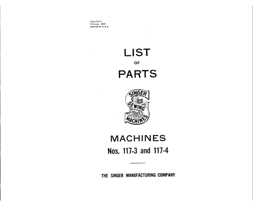 Singer 117-3 parts list