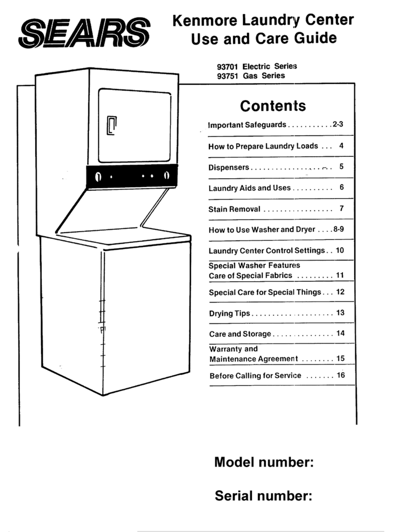 Sears 93751 Use and care guide
