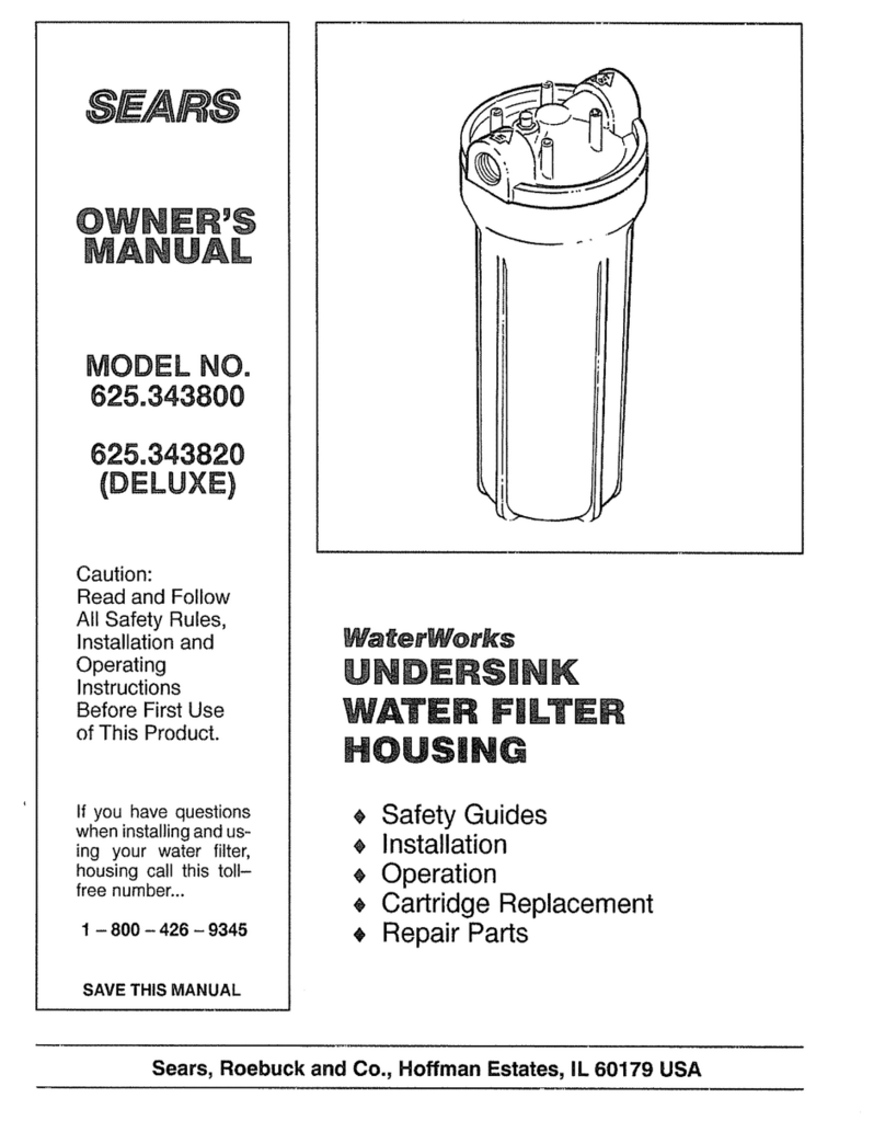 Sears 625.3438 owner's manual