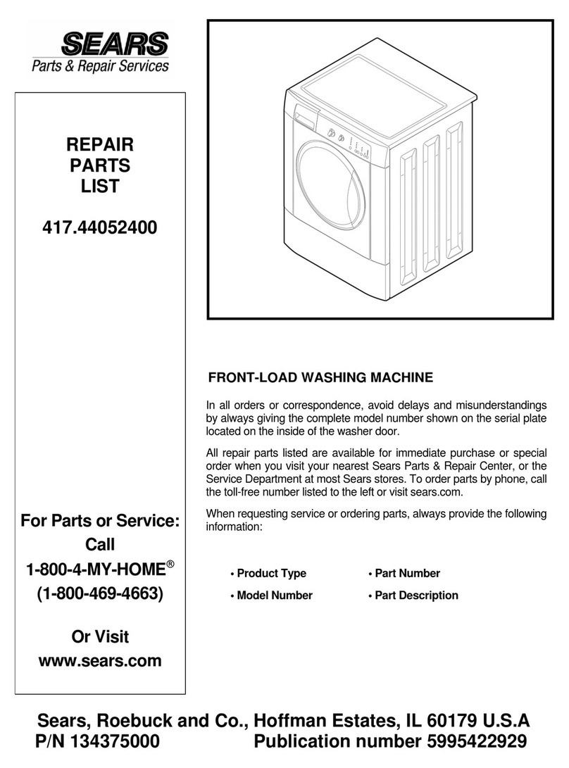 Sears 134375000 Repair parts list