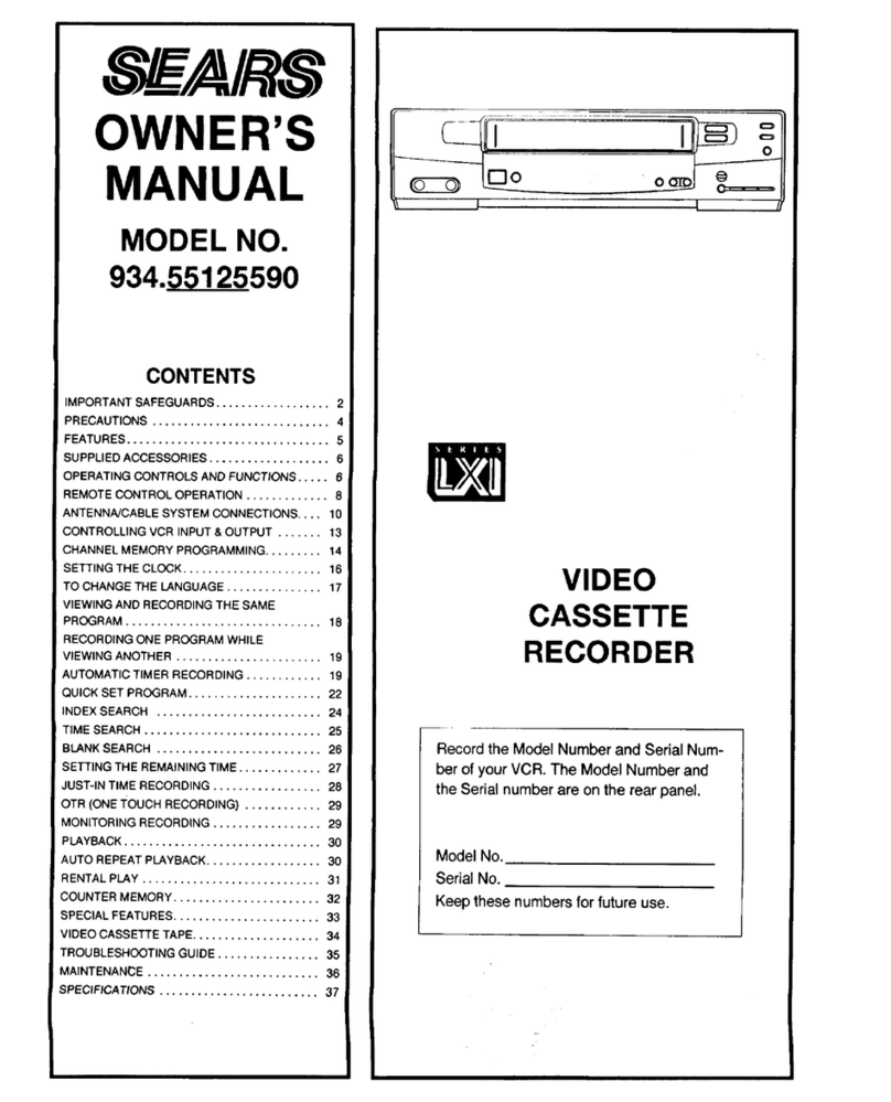 Sears 934.5512559 User manual
