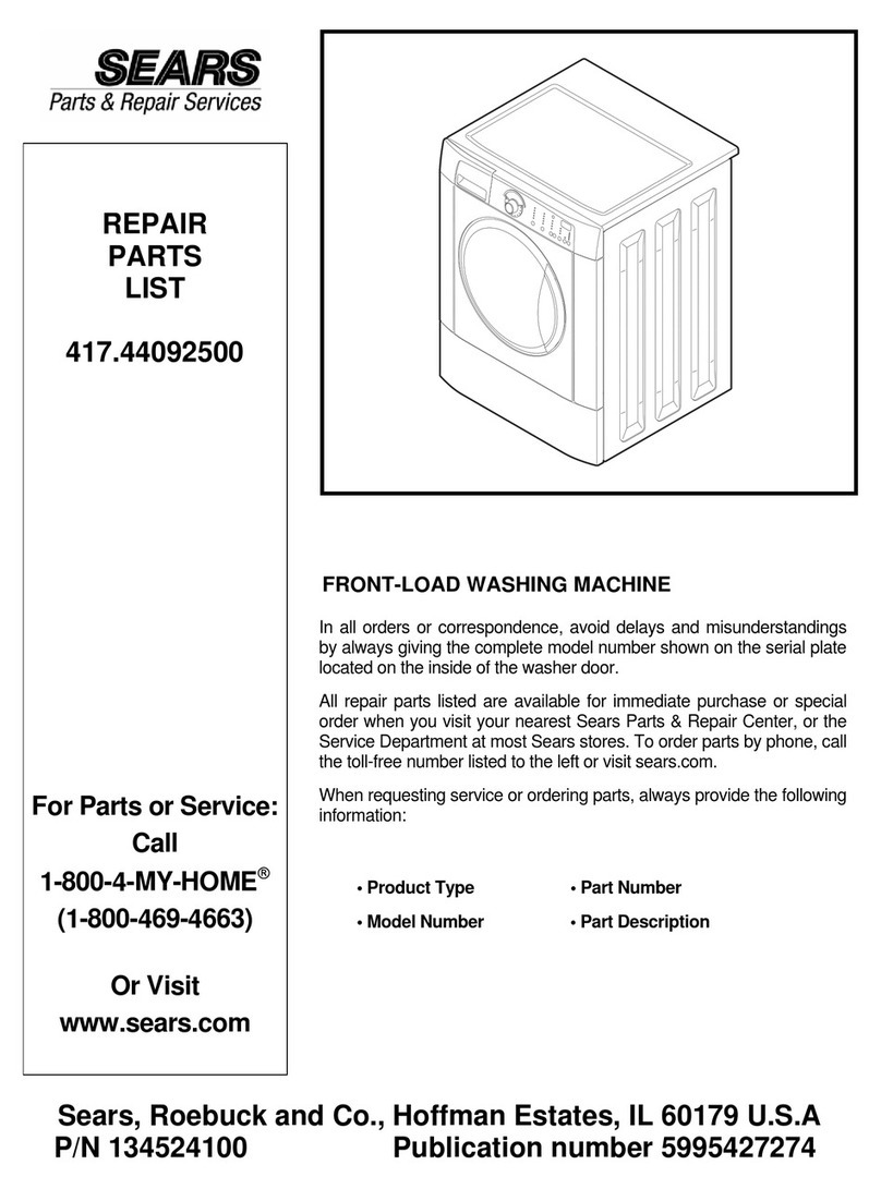Sears 134474100 Repair parts list