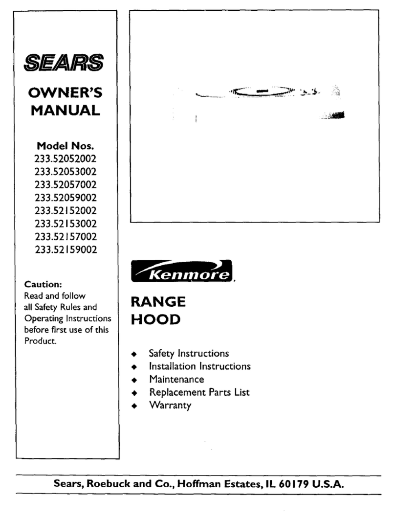 Kenmore 233.52052 owner's manual