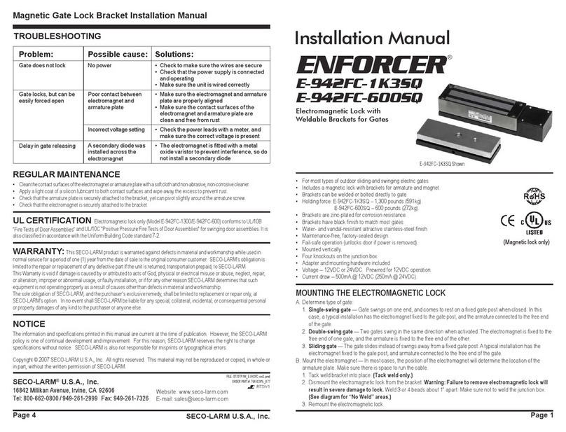 ENFORCER Enforcer E-942FC-600SQ User manual