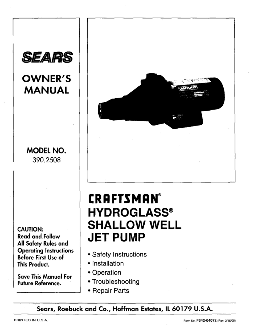 Craftsman HYDROGLASS 390.2508 owner's manual