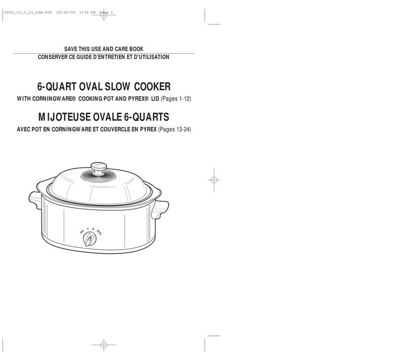 Sears 6-QUART OVAL SLOW COOKER Installation instructions