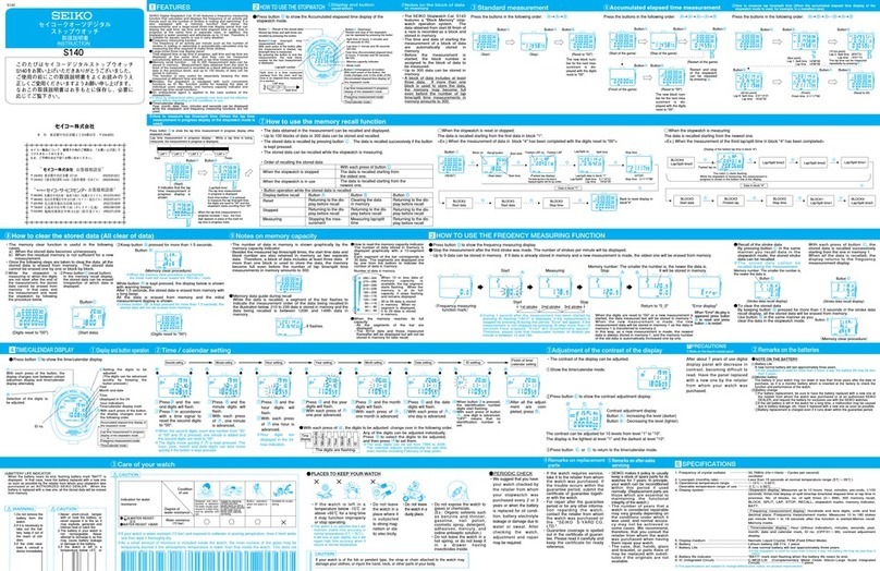 Seiko S140 instructions