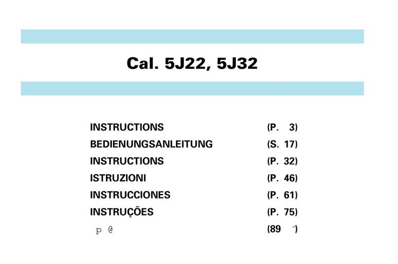 Seiko Cal. 5J22 5J32 instructions