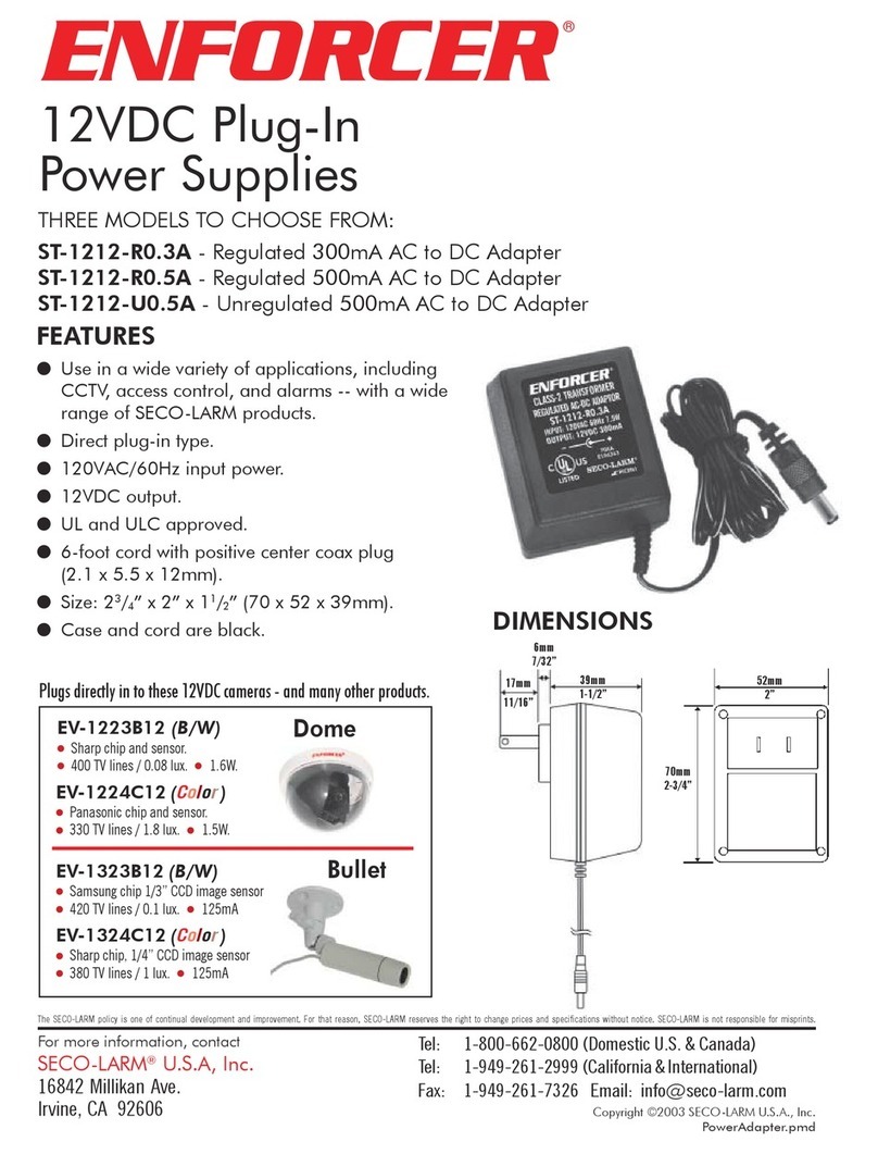 SECO-LARM Enforcer EV-1223B12 Specifications