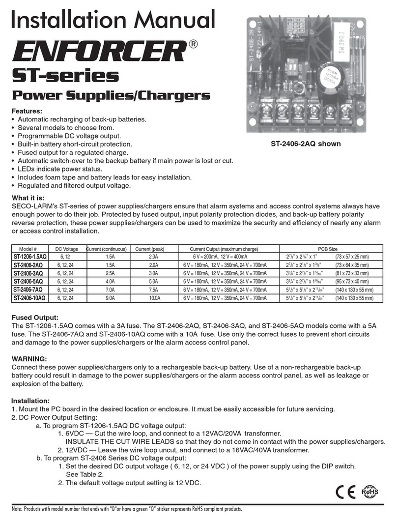 ENFORCER ENFORCER ST Series installation manual