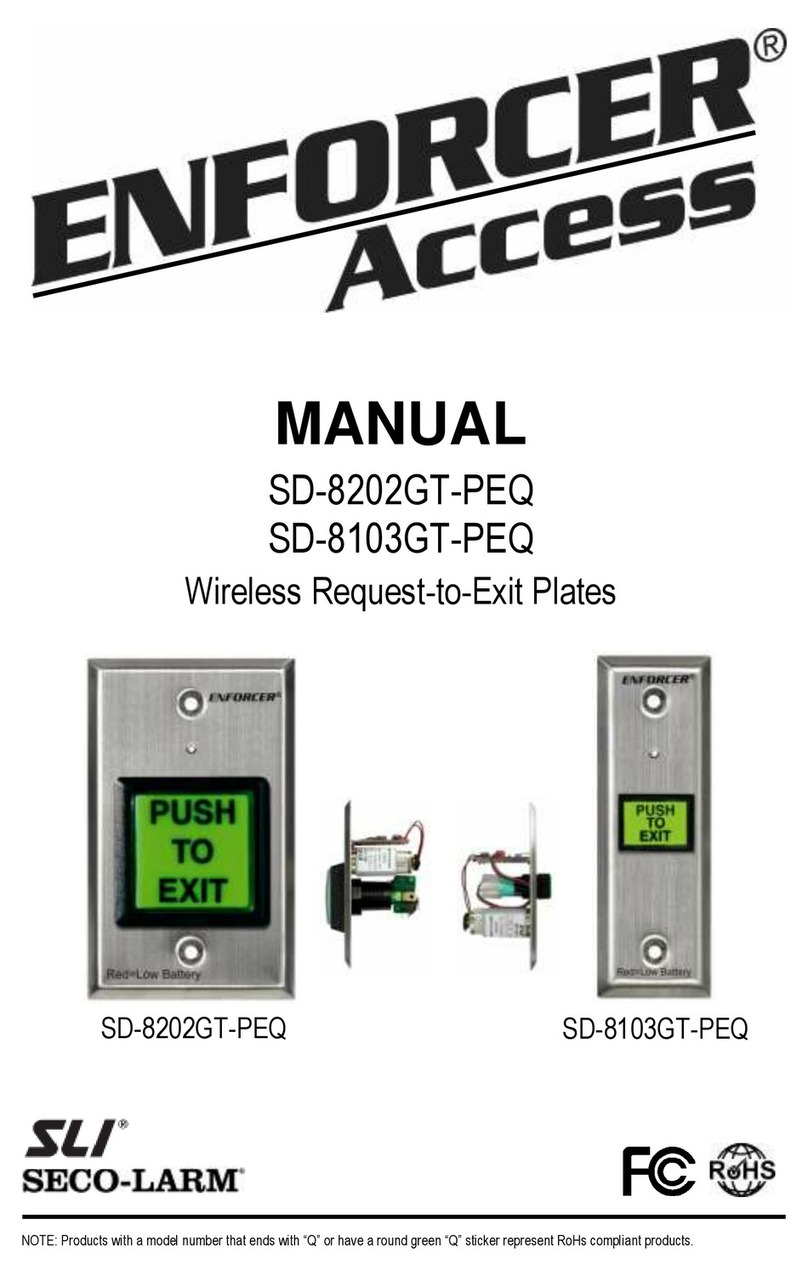 SECO-LARM ENFORCER Wireless RF Request-to-Exit Buttons... manual SECO-LARM ENFORCER Wireless RF Request-to-Exit Buttons... manual