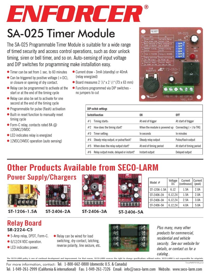 SECO-LARM Enforcer SA-025 User manual
