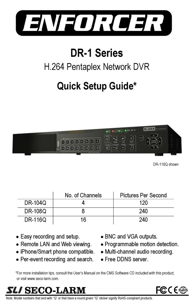 SECO-LARM ENFORCER DR-104Q Quick setup guide